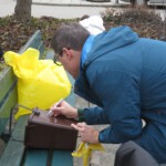 Die meisten Teilnehmer waren Geocacher und durften sich im Logbuch (Biotonne im Haushalt Brandl) unterschreiben